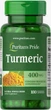 Куркума Puritan's Pride экстракт куркумы Turmeric 400 мг 100 капсул ARE-576440 - изображение 3