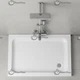 Душовий піддон Shower Singapur 100х80х15 см прямокутний з передньою панеллю металевим каркасом - зображення 2