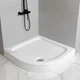 Душевой поддон Shower Violet 80x80х18 см полукруглый низкий сьемная панель - изображение 1