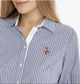 Женское платье-рубашка U.S. Polo Assn. Oxford Roll-up Sleeve в полоску S серая - изображение 4