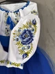 Костюм для дівчинки з вишивкою "Троянди" 104-110 см синій (MOH04) - изображение 5