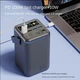 Повербанк O2 Project 60000 mAh 100 wat для макбуку, айфону. Зарядна станція на 6 портів USB Powerbank з ліхтариком (Black) - зображення 4