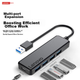 USB-хаб Lenovo, конвертер інтерфейсу 3.0, високошвидкісний 4-портовий розширювач, USB-адаптер для розширення док-станції, концентратор-хаб, USB-подовжувач, док-станція розширення, підходить для ноутбуків та настільних комп'ютерів - изображение 4