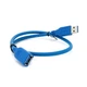 Подовжувач USB 0.3m синій для комп'ютерів та мобільних пристроїв заряджання та передача даних - зображення 3