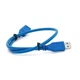 Подовжувач USB 0.3m синій для комп'ютерів та мобільних пристроїв заряджання та передача даних - зображення 4