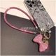 Брелок Swarovski Heart Black аксессуар для телефона стильное украшение с кристаллами для девушек и женщин - изображение 3