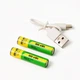 Аккумуляторные батарейки Lithium-ion 800mAh AAA-7 Type-C для устройств и гаджетов быстрая зарядка 2 шт - изображение 5