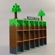 Підставка для фігурок Minecraft полиця для Kinder Joy Minecraft 2026, органайзер для 28 фігурок - зображення 1