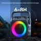 Караоке-машина K9-M с двумя беспроводными микрофонами и LED-подсветкой черная 29х17,7 см - изображение 5
