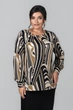 Блуза прямого силуету з тканини - сатин жатий крапелька по горловині All Posa 50 Світло-коричневий (ap3481#20107) - изображение 4