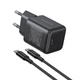 Зарядний пристрій Ugreen X513 GaN 30W USB-C PD 3.0 QC 4.0 PPS з кабелем USB-C - USB-C 1 м Чорний (65012) - зображення 1