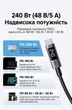 Кабель Ugreen L530 USB-C - USB-C PD 3.1 240W 3 м Черный с LED-дисплеем (65868) - изображение 6