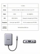 USB-хаб Ugreen CM896 7-в-1 Type-C Магнітний HDMI 4K 60Hz USB 3.2 10Gbps PD 100W SD/TF 4.0 Сірий (65759) - зображення 10