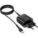 Зарядний пристрій HOCO C72Q Glorious USB QC3.0 + cable USB to USB-C 18W Black (6931474732545) - зображення 3