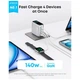 Зарядний пристрій Anker Laptop GaN 140W 3xUSB-C PD3.1 + USB-A + display + cable Silver (B2697G41) ANKER B2697G41 971064 - зображення 2