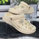 Сабо кроксы женские Dago Style молочные ЭВА с джибитсами 36р (23,5 см) 4041-3 - изображение 1