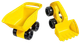 Ігровий набір для піску Hape Monster Movers Duo екскаватор та самоскид 6011266 (6943478046795) - зображення 1
