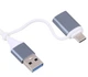 USB - TYPE-C хаб / концентратор 5 в 1: 3 x USB 3.0 2.0 Карт ридер TF Card/SD CARD Док станция A-807 Серый - изображение 5