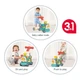Каталка-ходунки 6062 паровоз, музыка, свет, сортер, часы, пианино, шестерни, на батарейках. - изображение 3