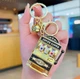 Миниатюрный вращающийся брелок в виде игрового автомата Good Luck подвеска с карабином на рюкзак / сумку / ключи, 5,6х4,2 см, золотистый (127099402) - изображение 1