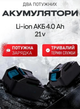 Перфоратор ударний 2,5 Дж, безщітковий 3 режими роботи, 2 акумулятори 21V у кейсі - зображення 7
