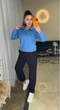 Жіночий легкий спортивний костюм (кофта+штани) Uaclothes 50-52 Блакитний (like36854-172811358) - изображение 5