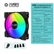 Корпусный вентилятор 120 мм с PWM-управлением и разноцветной RGB-подсветкой для ПК (00245) - изображение 2