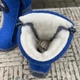 Валянки детские из плотного войлока на меху и двумя молниями синие 21 - изображение 3