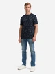 Футболка хлопковая длинная мужская Tom Tailor 1047794-38525 XL Navy Irregular Design с принтом (4069402029145) - изображение 3