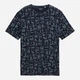 Футболка хлопковая длинная мужская Tom Tailor 1047794-38525 M Navy Irregular Design с принтом (4069402029152) - изображение 4