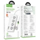 Мережевий фільтр-подовжувач 4 розетки HOCO AC22 Sunlight 3хUSB/Type 1.5 м білий - изображение 2