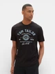 Футболка хлопковая длинная мужская Tom Tailor 1037735-29999 3XL Black с принтом (4067261554891) - изображение 1