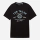 Футболка хлопковая длинная мужская Tom Tailor 1037735-29999 3XL Black с принтом (4067261554891) - изображение 6