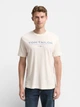 Футболка хлопковая длинная мужская Tom Tailor 1045773-10348 XL Gardenia White с принтом (4069402638934) - изображение 1