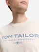 Футболка хлопковая длинная мужская Tom Tailor 1045773-10348 S Gardenia White с принтом (4069402638972) - изображение 4