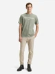 Футболка хлопковая длинная мужская Tom Tailor 1045773-10767 L Greyish Shadow Olive с принтом (4069403508243) - изображение 3