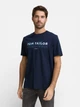 Футболка хлопковая длинная мужская Tom Tailor 1050136-10668 S Sky Captain Blue с принтом (4069403121121) - изображение 1