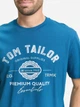 Футболка хлопковая длинная мужская Tom Tailor 1037735-28857 M Blue Petrol с принтом (4069403365266) - изображение 4