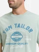 Футболка хлопковая длинная мужская Tom Tailor 1037735-12792 S Soft Greyish Green с принтом (4069403365211) - изображение 4