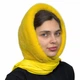 Женский норковый платок на голову Меховой Стиль Ракушка Желтый (002/Z) - изображение 2