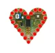 Електронний DIY-набір для пайки у формі серця з LED-підсвічуванням, навчальний, Чернова - зображення 1