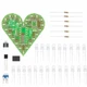 Електронний DIY-набір для пайки у формі серця з LED-підсвічуванням, навчальний, Зелена - зображення 2
