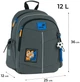 Рюкзак школьный Kite 771S для мальчика Серый 36x25x12см 12 л легкий Ортопедический 1-4 класс спинка Ergo Kids (K26-771S-4) - изображение 4