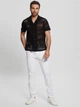 Рубашка летняя мужская Guess 905839824 2XL Черная (1159855065) - изображение 3