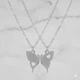 Кулоны для сестер парные Нежная бабочка на цепочке - изображение 4