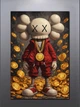 Поп-арт картина на полотні - KAWS gold bitcoin Криптовалюта декор для офісу та кабінету - 80х120 см - изображение 1