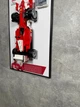 Арт Тримач Рамка 50x30 см. на Стіну для Конструктора LEGO Icons Ferrari F2004 та Michael Schumacher (11375) / Міхаель Шумахер з додатковим кріпленням для міні-фігурки / White Design - зображення 9