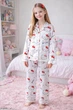 Підліткова піжама для дівчинки Hello Kitty 152–158 см 10–13 років, біла (10818) - зображення 1