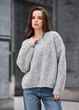 Жіночий в'язаний светр Staff gi light gray oversize M-L - изображение 1