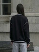 Жіночий трикотажний бомбер Staff lay reflective black oversize fleece M-L - изображение 3